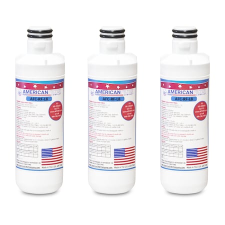 American Filter Co Kenmore ADQ74793501 Comparable Refrigerator Water Filters (made by Model number AFCAFC-RF-L8), 3PK ADQ74793501-AFC-RF-L8-3-93707